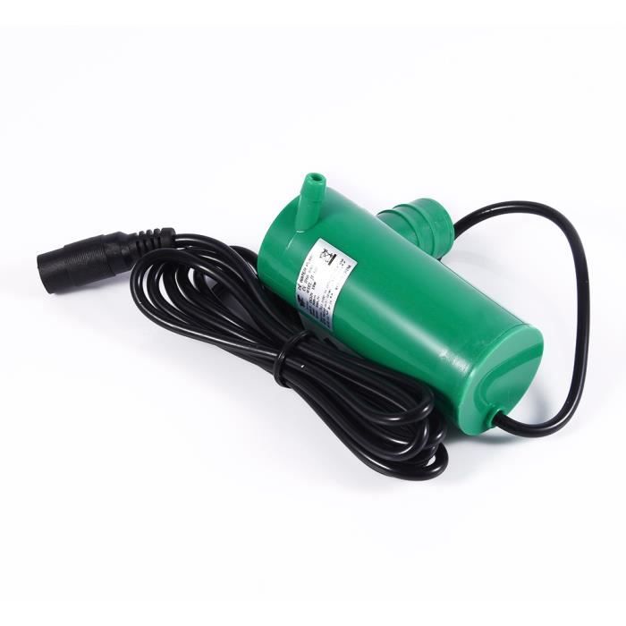 Pompe à Eau Submersible 12V Solaire - 5W - Pour Fontaine, étang à Poissons - Débit 420L/h - Hauteur Max 2m - Silencieuse IP68
