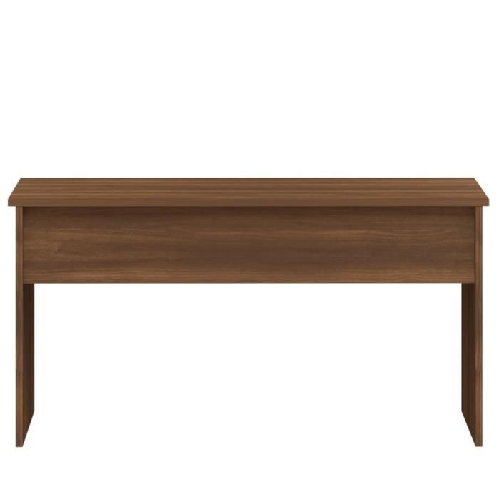 LESS Table basse Chêne marron 102x50,5x52,5 cm Bois d'ingénierie A3 ...