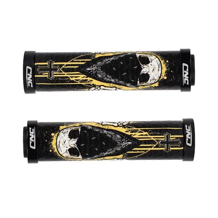 Poignées De Guidon Vélo Double Verrouillage Avec Cuir Cousu Main - Pour VTT, Neuf Sous Emballage, Sans Marque