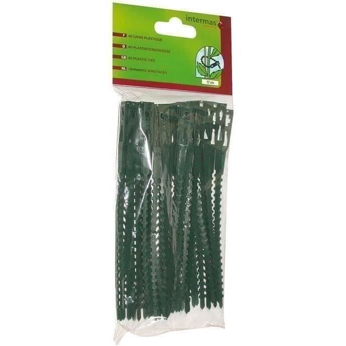 Lien horticole - NORTENE - Lot de 40 - Plastique - Vert - 17 cm