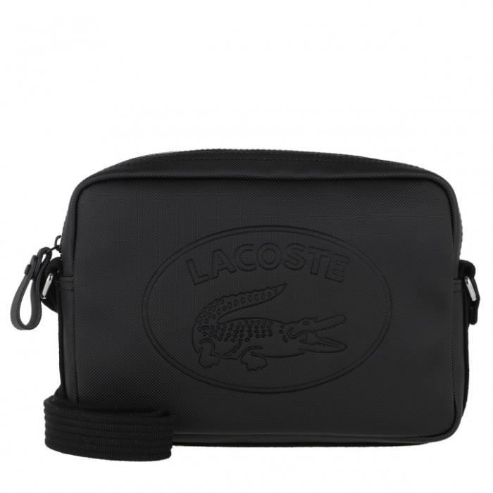 Sac Lacoste Square Crossover Logo Noir Cdiscount Bagagerie Maroquinerie
