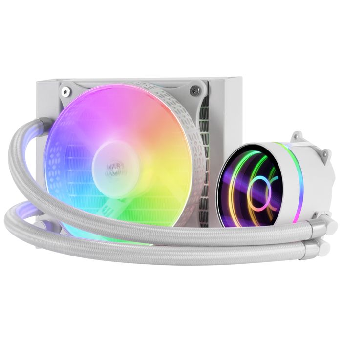 Kit de watercooling AIO – Mars Gaming – ML-One RGB – 120 mm – Blanc – Compatible Socket AM4