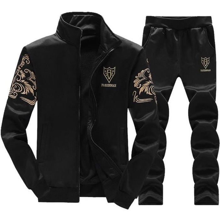 Survêtement Homme 2 Pièces - Sweat à Capuche + Pantalon Jogging, Style Streetwear Décontracté - 6