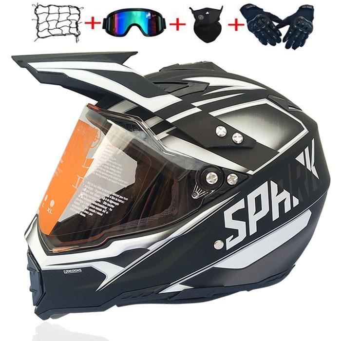 Casque Moto Quatre Saisons Noir Et Vert GIKE - Neuf - Homme/Femme