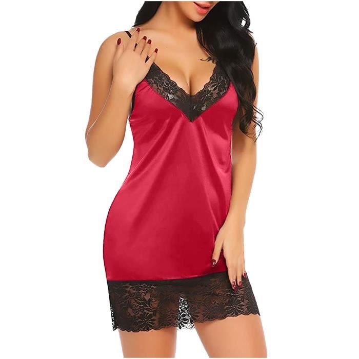 Robe store caraco rouge