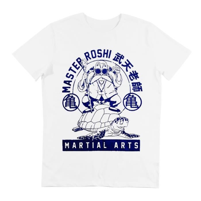 T shirt master roshi gym jackie chun kame sennin muten roshi tortue geniale Dragon ball GL BOUTIK BLANC Cdiscount Pret a Porter
