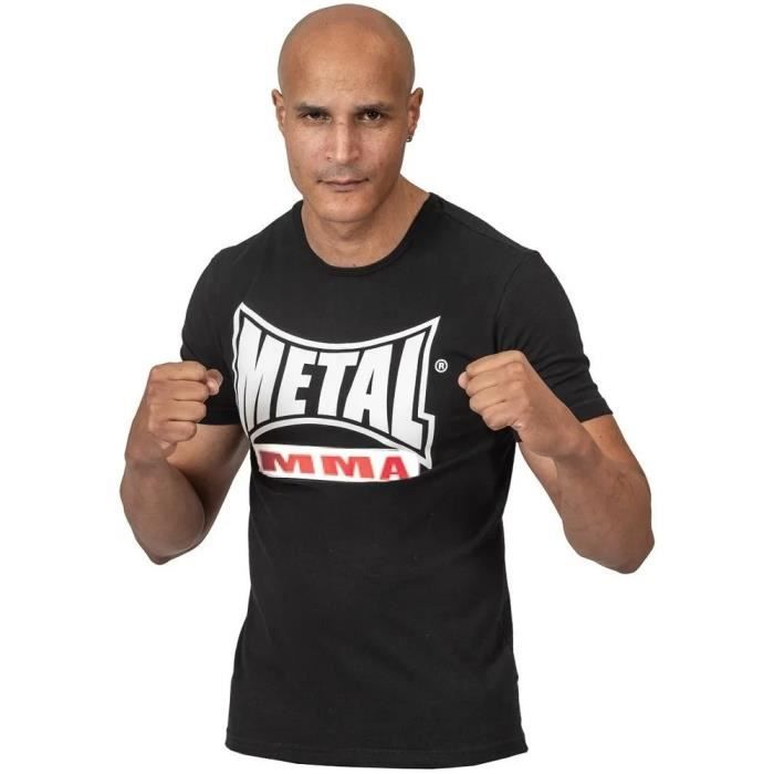 t-shirt mma metal boxe visual - noir - xl