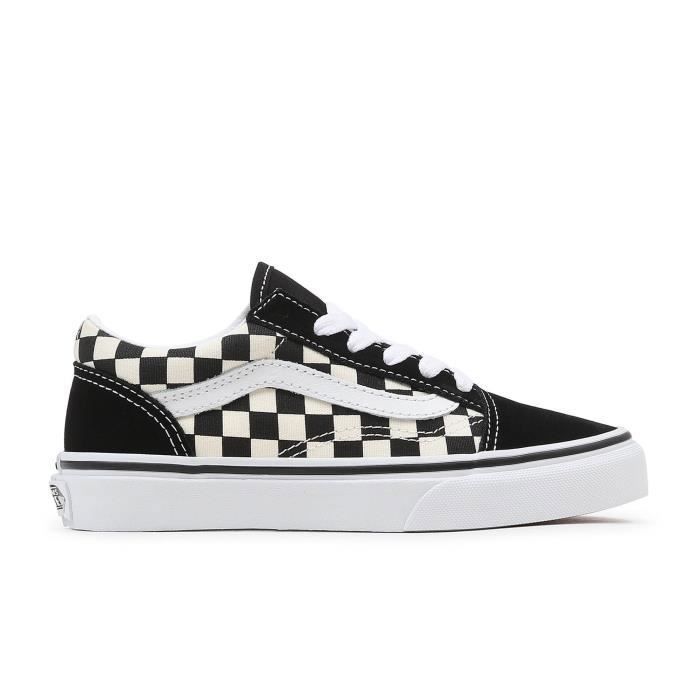 Vans Chaussures enfant - VANS - Old Skool Primary Check - Noir - Lacets - Talon plat