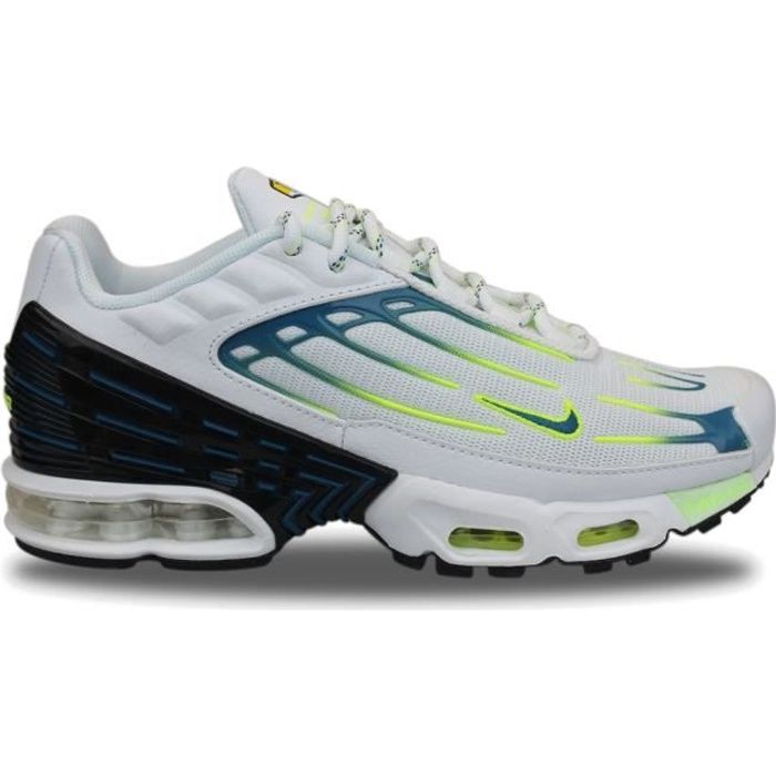 Chaussures Nike Air Max Plus TN III pour gar on Blanc Cuir