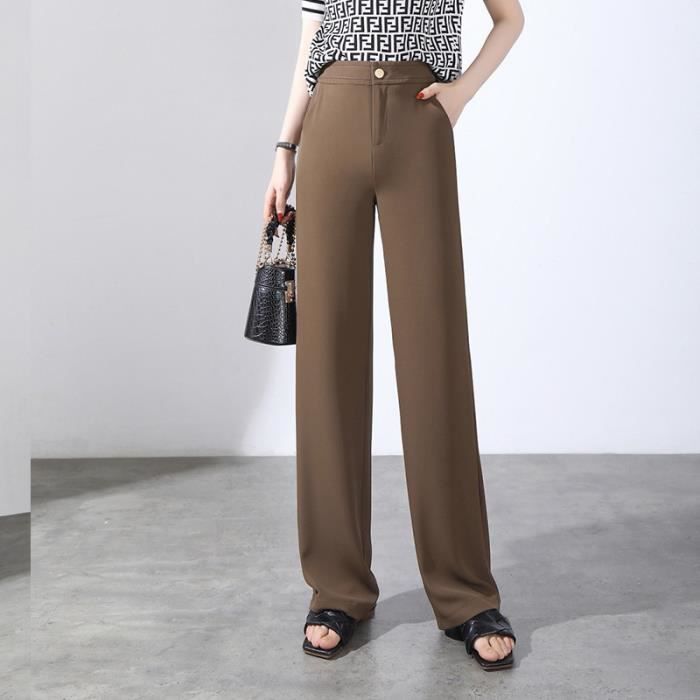 Pantalon tissu femme taille haute sale