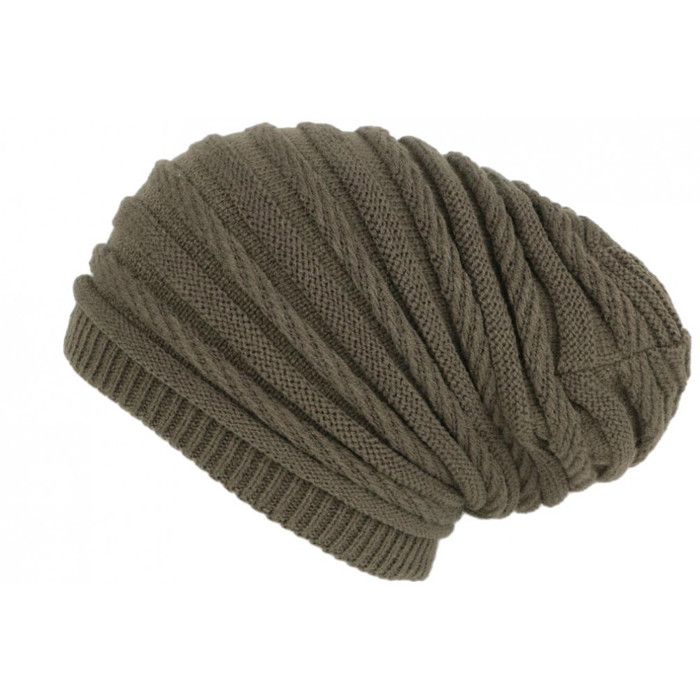 Bonnet Rasta Vert Kaki Long en Laine Look Tendance Jack - Taille unique - Vert