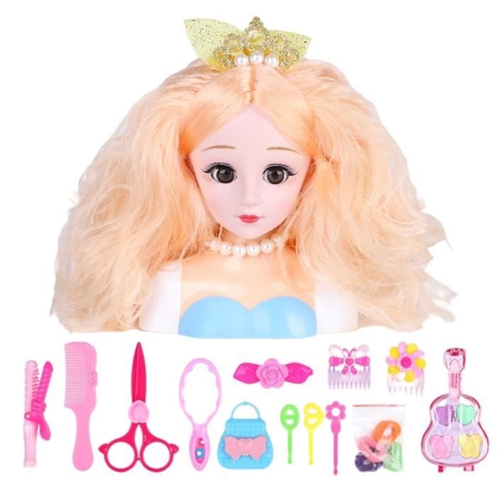 Bozaap 25 Pièces Poupée Coiffure Maquillage - Tête De Mannequin Avec Accessoires, Jeu éducatif Filles