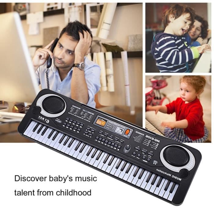 Clavier Electronique De Piano De 61 Cles Avec L Instrument De Musique D Enfants De Microphone Ue Pas Cher Achat Vente Piano Cdiscount