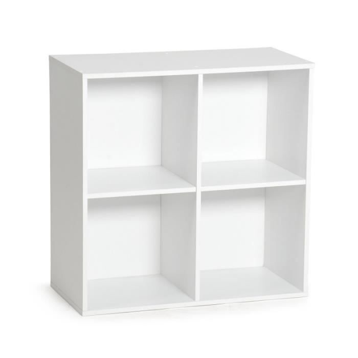 Meuble De Rangement 4 Cases Malt 61cm Blanc Paris Prix Achat