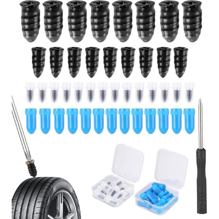 Kit Réparation Crevaison 100 Pièces - Bouchons Caoutchouc Pour Pneus Voiture, SUV, Camion