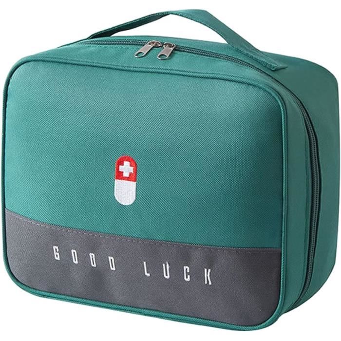 Sac De Trousse De Premiers Soins – Portable, Organisateur Médicaments, Fermeture éclair, Bleu Foncé