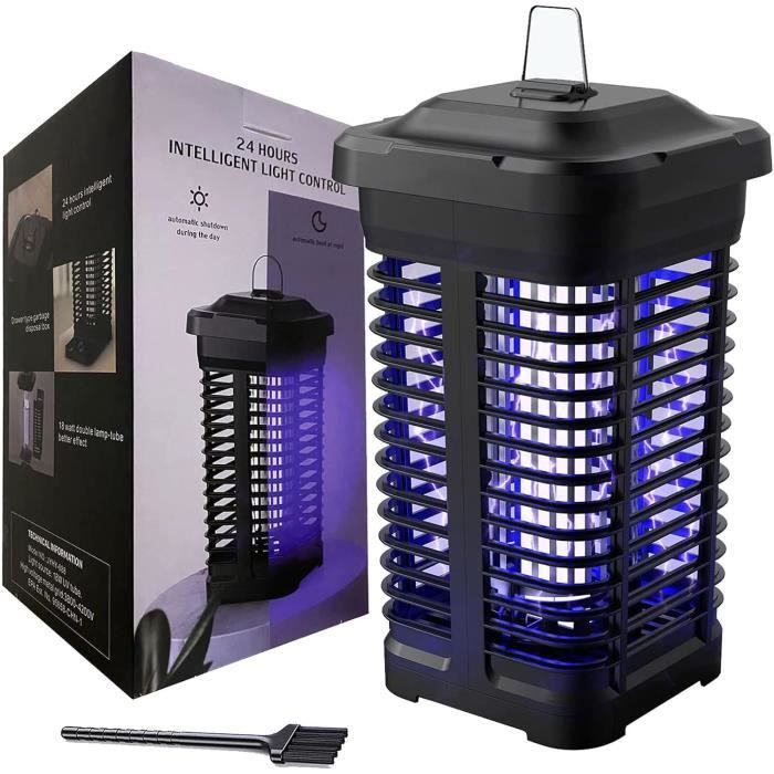 Lampe Anti-moustiques UV 30W, Portée 100 M² - Tueur Insectes électrique Intérieur/extérieur, Veilleuse LED, IPX4
