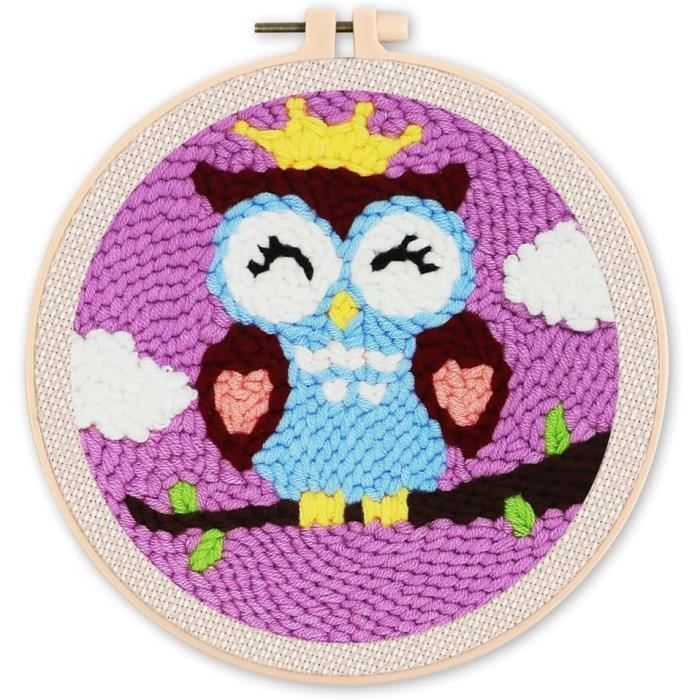 Kit Broderie Point De Croix Complet 'Chat Pop Art' | Toile Aida 11 CT Pré-imprimée 32x40 Cm | Pour Adultes Et Débutants