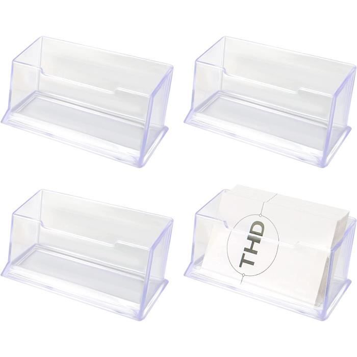 Lot 4 Porte-livres En Acrylique Transparent - 10.5x9x7.5cm - Pour Bureau, Bibliothèque, Présentation