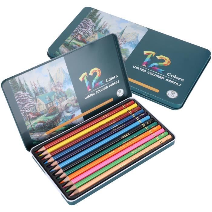 Crayons Aquarelle 120 Couleurs Professionnels + Pinceau – Set Complet Pour Artistes Adultes & Enfants