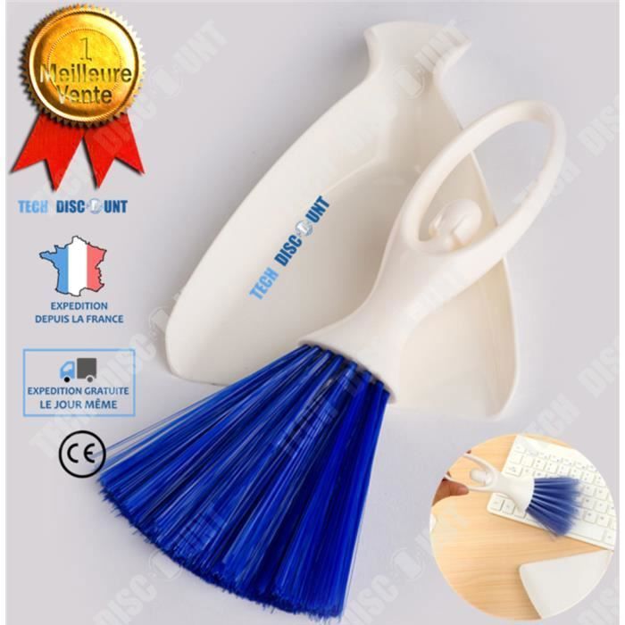TD® Pelle Balayette Mini Brosse Ramasse Crotte Litière Animaux de Compagnie Nettoyage Déchets Cages Lapin Hamster Tortue Gerbille