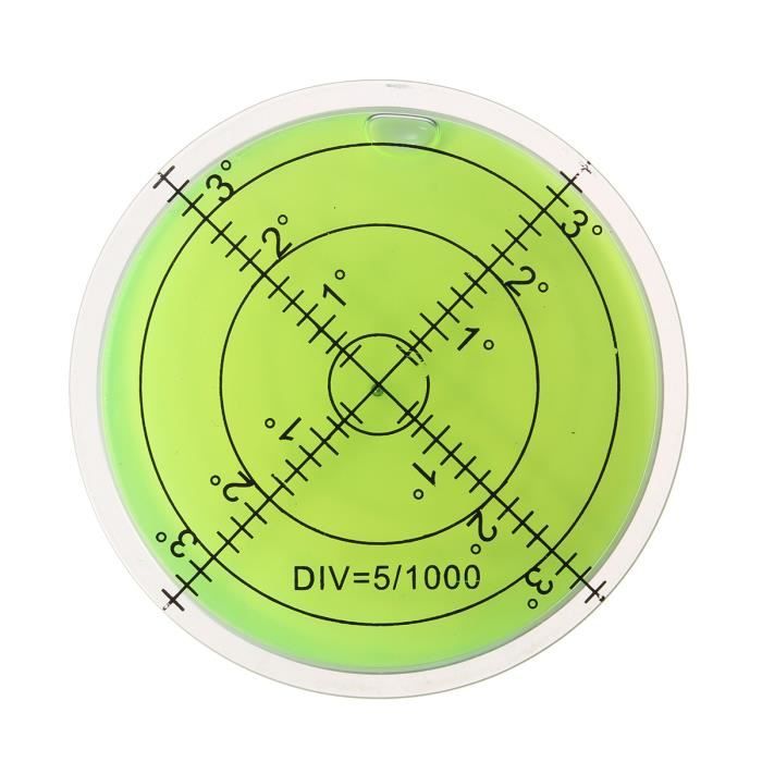 Leapiture Niveau à Bulle Circulaire 60x12mm - Niveau Magnétique Métal Résistant Aux Chocs Pour Précision Maximale
