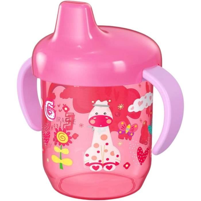 Gobelet Enfant 220 Ml Avec Paille Anti-fuite – Motif Baleine Amusant, Idéal Pour Les Petits