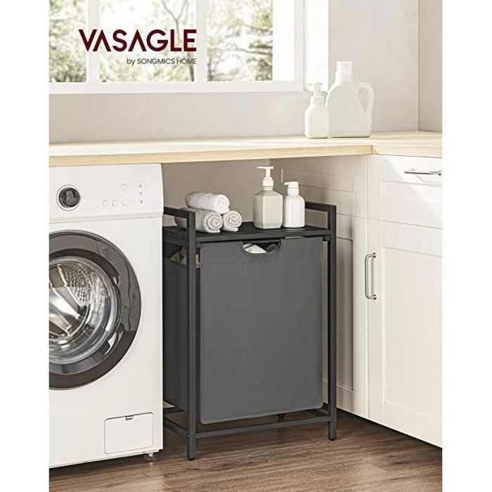 SONGMICS Panier à linge 66 x 35 x 60,5 cm, Corbeille à linge imitation  rotin, 3 Compartiments de tri, Marron - Cdiscount Maison