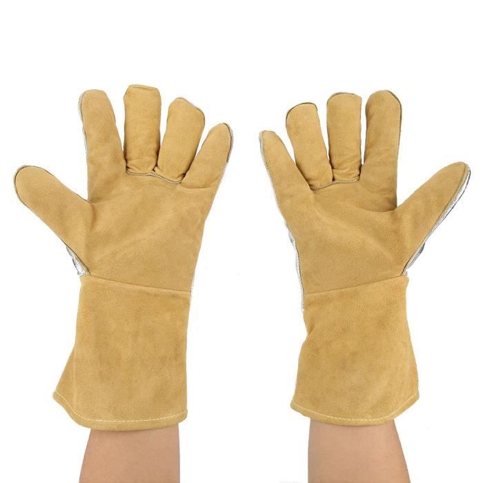 12 Paires - Gants De Travail En Cuir Pleine Fleur De Bovin EN 388 005/B