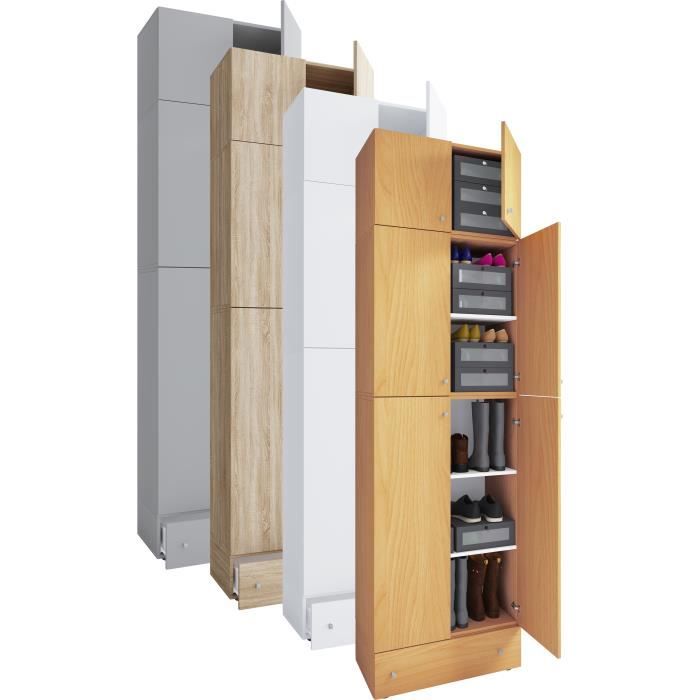 XXL armoire à chaussures armoire armoire Lona 5f AS Cdiscount Maison