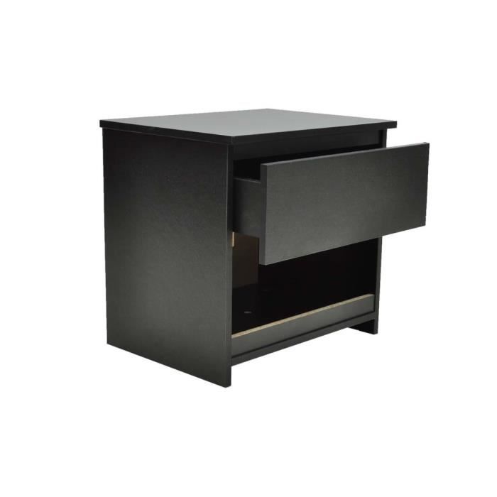 Lot De 2 Chevets Noir Achat Vente Pas Cher