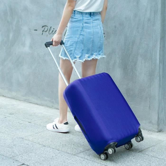 Housse De Protection Pour Valise 22-24 Pouces - Élastique, Imperméable - Noire - Pour Voyage Et Rangement
