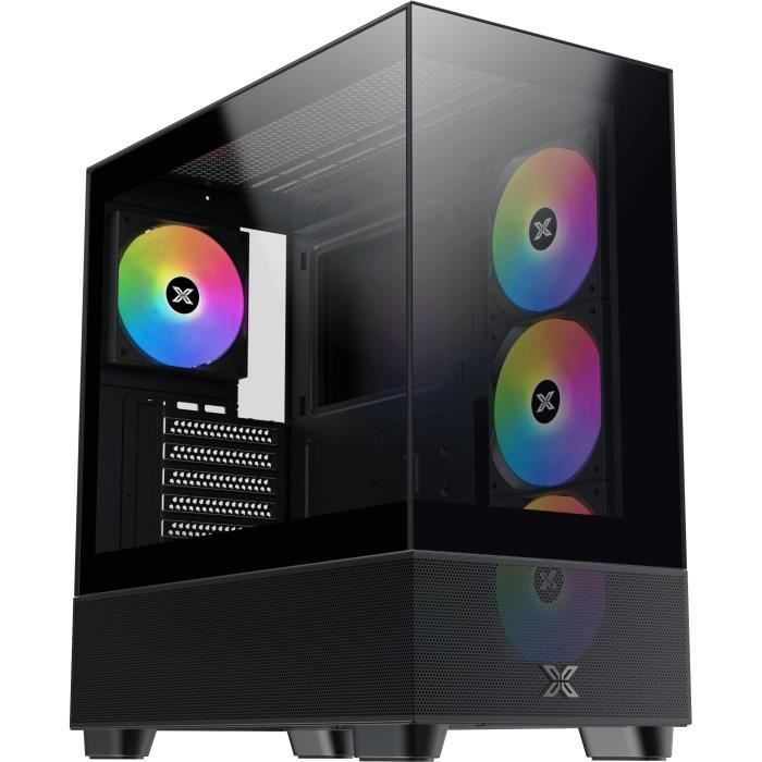 Boîtier PC Moyen Tour sans alim – XIGMATEK Endorphin Air V2 (Noir) – E-ATX/ATX – 4x120mm A-RGB – USB-C/3.0/2.0 – Verre trempé
