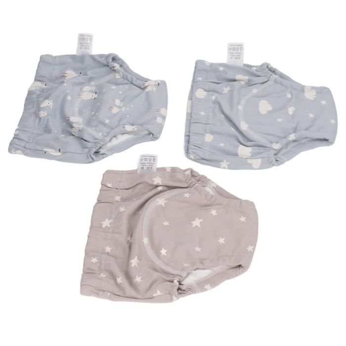 Culottes D'Apprentissage Lavables Pour Bébé Fille – Lot De 3, Tissu Coton Doux, Réutilisables – Taille S/M/L (6 Mois à 3 Ans)