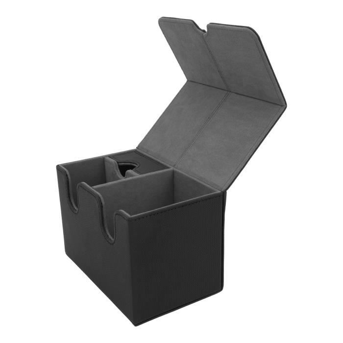 Boîte à Mouchoirs En Simili Cuir PU Noir - Fermeture Magnétique, Rangement élégant