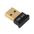 Mini clé USB dongle Bluetooth V4.0 noire - Distance sans fil jusqu'à 30 m-1