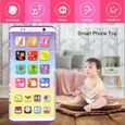 Jouet de téléphone intelligent d'enfant, jouet intelligent multifonctionnel de téléphone de bébé avec l'écran tactile de port HB-1