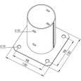 TRIBECCO® Douille à visser pour poteaux en bois rond galvanisé à chaud (Ø 80 mm) - Support de poteau rond - Support de clôture - Dou-1