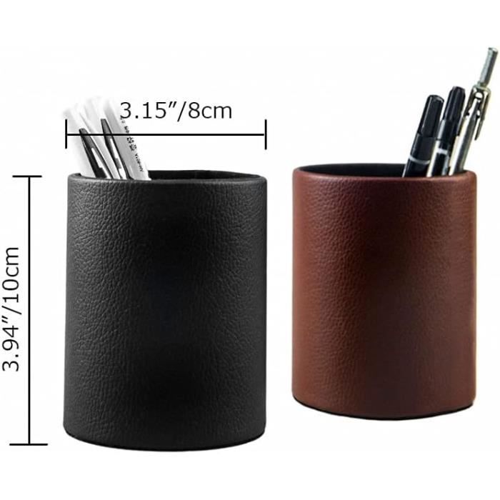Pot à Crayon En Cuir - Vintage, Fait Main, état D'occasion (voir Photos)