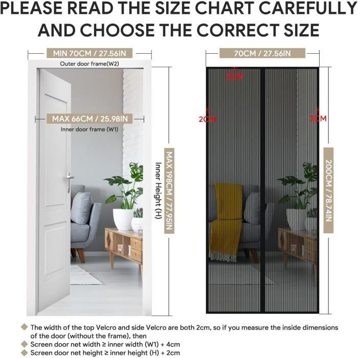 Moustiquaire Porte Fenetre Magnetique 250 X 200 Cm