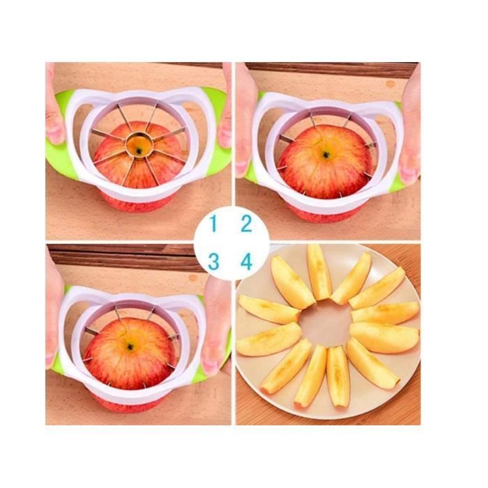 Coupe Pomme - Decoupe Pommes avec 8 Lames en Acier Inoxydable, Enleve  Trognon Pomme, Éplucheur de Pomme Facile à Utiliser - Fruits - Cdiscount  Maison