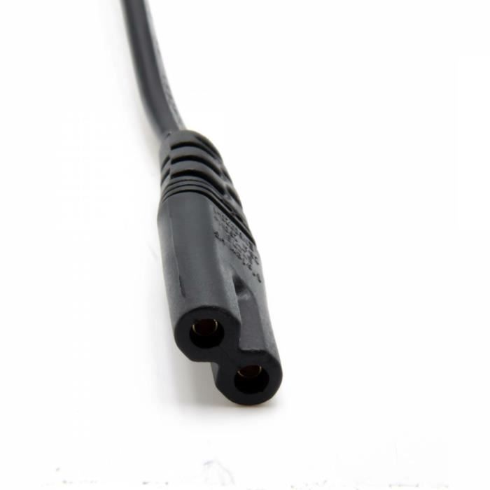 1.5M Câble d'alimentation EU Plug C7 Bipolaire 2 Câble pour PS5 - PS4 - PS3  - Xbox Série X - S - Noir - Cdiscount Informatique