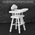 YOSOO Chaise de maison de poupée Meubles de modèle de chaise haute de salle à manger miniature pour 1/12 accessoires de maison de-2