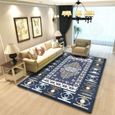 C® Grand salon de tapis moderne doux et moderne bleu royal 50 * 80cm-2