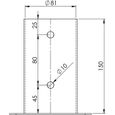 TRIBECCO® Douille à visser pour poteaux en bois rond galvanisé à chaud (Ø 80 mm) - Support de poteau rond - Support de clôture - Dou-2