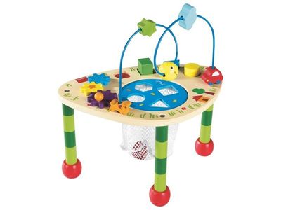 Tavolo Attività Goula 55231 - Giochi Educativi In Legno Per Bambini, Motricità Fine E Forme Geometriche - 5