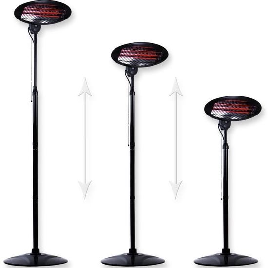 Chauffage Radiant Terrasse KESSER - Infrarouge, Télécommande, WiFi, 2400W | Pour Jardin, Extérieur, Mur, Plafond