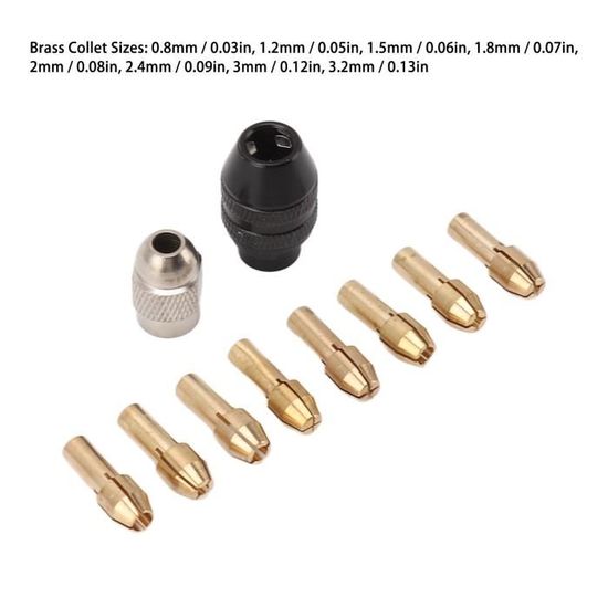 CSPARKV 16 Pièces Mandrin Compatible Avec, Accessoires Pour Outil