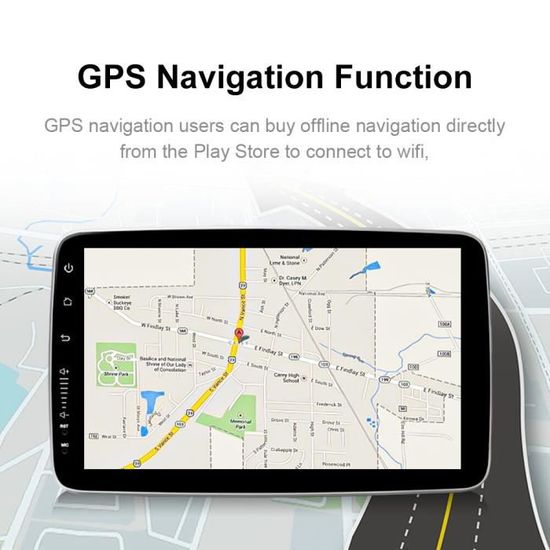 144€ sur Autoradio Gearelec Android 9 pouces avec Carplay écran Tactile  Rotatif à 360 Degrés 2+32Go WiFi GPS Bluetooth Appels Mains Libres -  Autoradio - Achat & prix