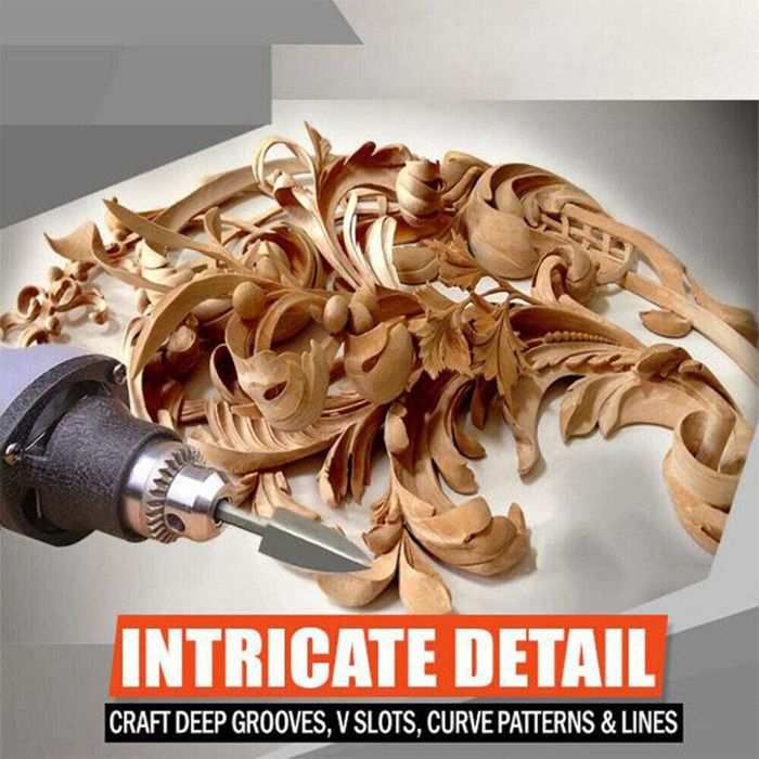 Lot De 10 Forets à Bois Pour Sculpture Sur Bois - Compatibles Dremel Et Outils Rotatifs (Elechiakan E0024)